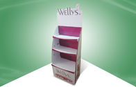 3 ajustables - exhibiciones de la cartulina de la posición del estante para los productos del cuidado de la belleza