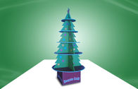 Soporte de exhibición reciclado del diseño del árbol de navidad de las exhibiciones de la cartulina de la posición para los artículos del niño