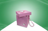 Caja de regalo rosada decorativa del papel de Hellokitty con la manija para los bocados que embalan