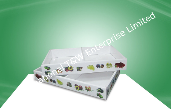 comprar Exhibición de impresión brillante de la encimera de las bandejas de la fruta PDQ de Costom con dos columnas online manufacture