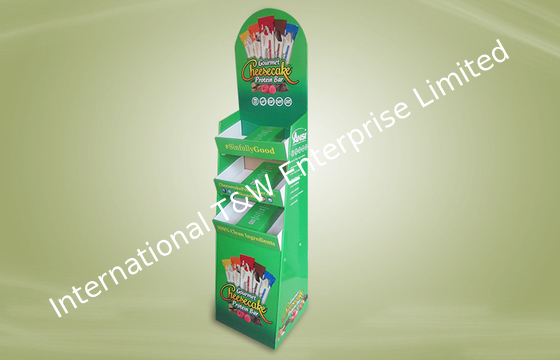 comprar Unidades de visualización derechas libres de la cartulina verde para promover las galletas/los bocados online manufacture