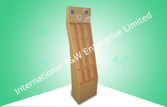 comprar Estantes de exhibición amistosos naturales de la cartulina de Eco Kraft 12 células que promueven artículos electrónicos online manufacture