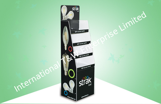 comprar La cartulina durable del punto de venta del estante del negro cuatro exhibe final brillante online manufacture