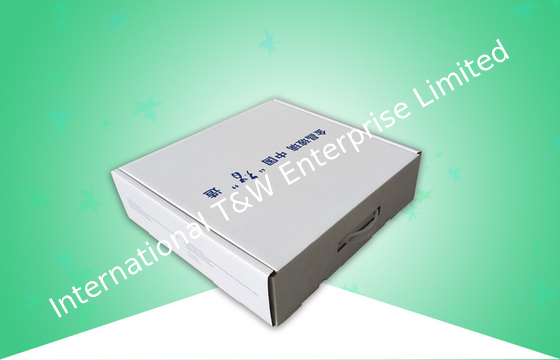 comprar Cajas de empaquetado de papel del cartón acanalado para el vidrio con la manija plástica online manufacture