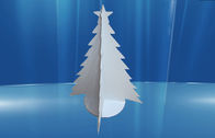 Publicidad del modelo de exposición promocional de la cartulina con forma del árbol de navidad