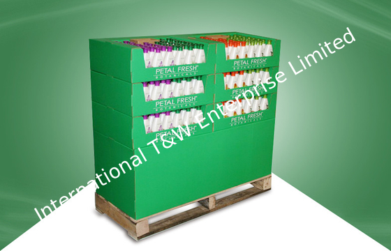 comprar Exhibición verde de la plataforma de la cartulina para los productos de Skincare con 6 bandejas online manufacture