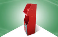 Exhibición de piso derecha libre de la cartulina de la unidad de visualización del rojo con los ganchos para los regalos de la Navidad