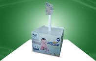 Estante de exhibición grande de la plataforma de la publicidad de la cartulina para la promoción de los productos del bebé de la servilleta