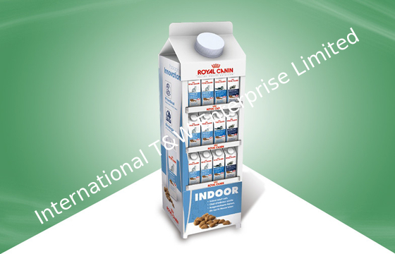 comprar La leche - cartón - exhibición de la cartulina de la forma atormenta el soporte de exhibición de piso para la leche online manufacture