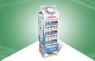 La leche - cartón - exhibición de la cartulina de la forma atormenta el soporte de exhibición de piso para la leche