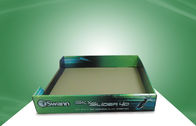 Cajas de presentación de la cartulina de la encimera de la bandeja del verde PDQ del OEM para el juguete del regalo de la posición