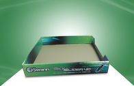 Cajas de presentación de la cartulina de la encimera de la bandeja del verde PDQ del OEM para el juguete del regalo de la posición