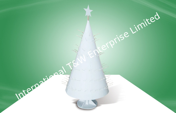 comprar Soporte de exhibición único blanco de gancho de la cartulina del diseño para los regalos de la Navidad online manufacture
