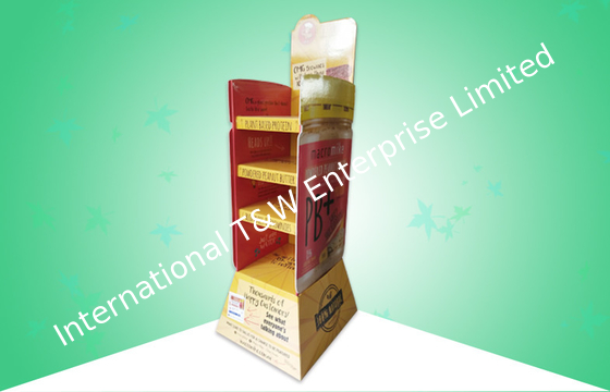 comprar Material biodegradable del POP de la cartulina de los estantes robustos de la exhibición 4 para promover las comidas del pan online manufacture