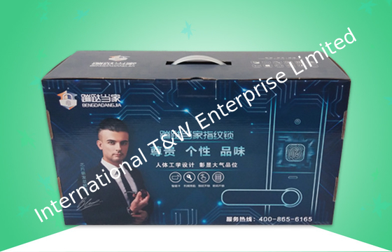 comprar Lanas blancas de empaquetado brillantes Insertor de la perla de las cajas del papel acanalado para la cerradura de la huella dactilar que embala online manufacture