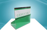 ODM reciclable del OEM de las cajas de presentación de la encimera de la cartulina del verde ULTRAVIOLETA de la capa