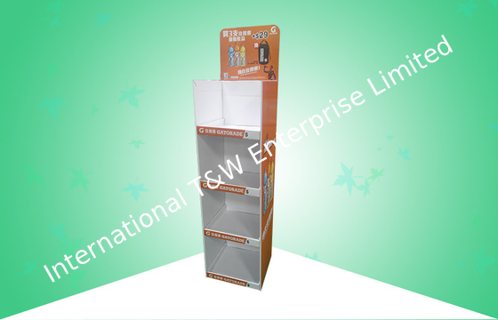 comprar 4 soportes de exhibiciones robustos de la cartulina de la posición del estante que promueven bebidas con diseño del cumplimiento online manufacture