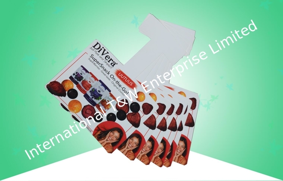 comprar Wobbler de empaquetado de encargo del bocado de la tarjeta de papel de Artpaper de las cajas 350GSM con final brillante online manufacture