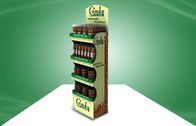 Exhibición modificada para requisitos particulares de la cartulina del POP del caramelo con cuatro el estante, soportes de exhibición de piso de la cartulina