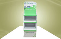 Estantes ajustables verdes de los soportes de exhibición de la cartulina para los productos de la atención sanitaria