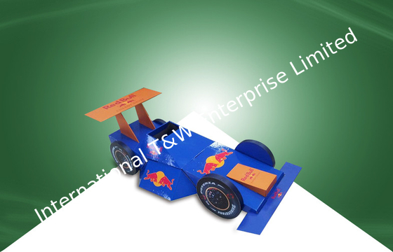 Un buen precio. Modelos de exposición de papel de los soportes de exhibición del punto de venta de la cartulina para el coche de competición de RED BULL en línea