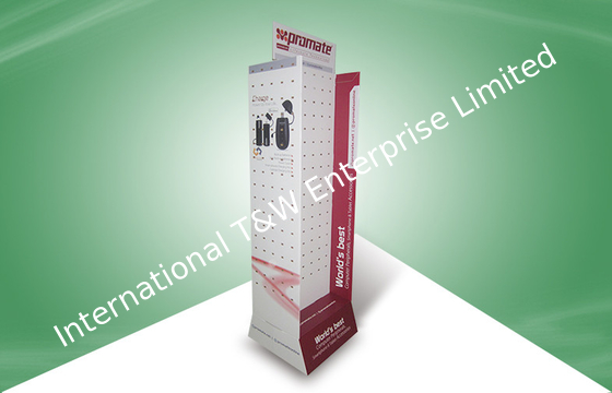 Un buen precio. Soportes de exhibición estables de piso de la cartulina con los ganchos para el Usb y el auricular en línea