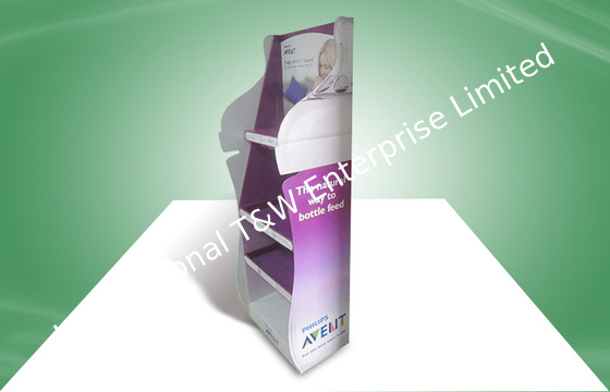 Un buen precio. Eco - soportes de exhibición amistosos de la cartulina del punto de venta cuatro - estante para los productos del bebé de Philips en línea