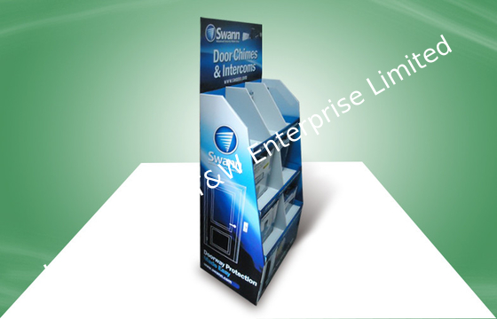 Un buen precio. Exhibición de la cartulina del estallido de tres estantes, exhibiciones de piso acanaladas para el timbre en línea