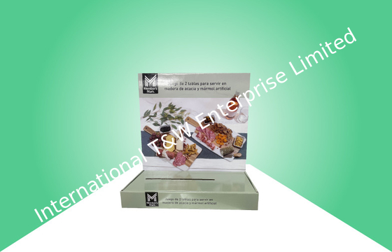 Displays de escritorio de cartón personalizables y versátiles para diversos productos