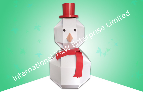 Un buen precio. Hombre de la nieve de la cartulina de los espectadores de pie de la cartulina acanalada para la promoción de la Navidad en línea