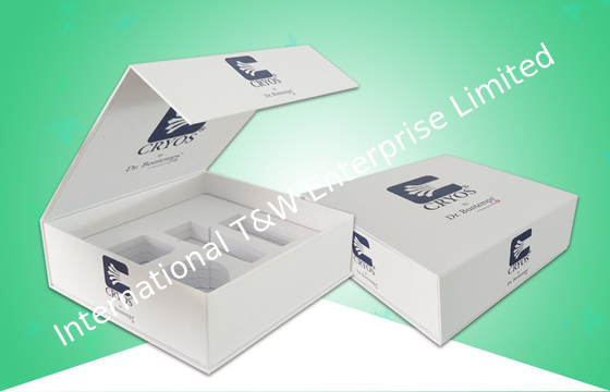 Cajas de empaquetado grises/difícilmente del papel de tablero caja de regalo EVA Insertor para vender los cosméticos
