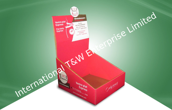 Un buen precio. OEM rojo de las cajas de presentación del contador de la cartulina de los productos de belleza de Skincare en línea