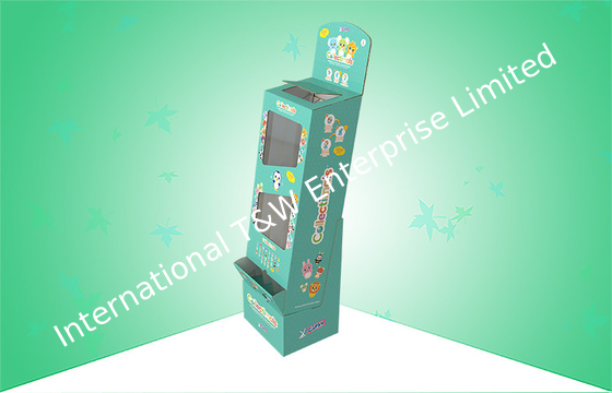 Un buen precio. Soportes de exhibición de la cartulina del POP del bolsillo de caída 4 columnas a promover los juguetes de la sorpresa en línea