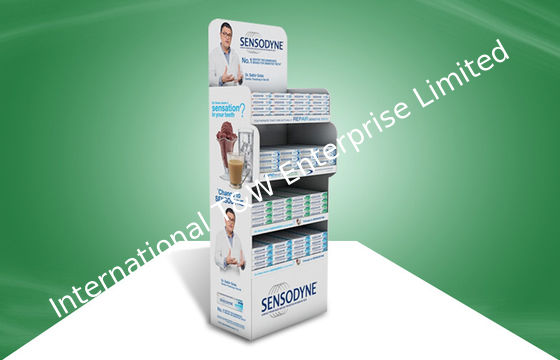 Un buen precio. Material/impresión respetuosos del medio ambiente de la exhibición de la cartulina del POP de cuatro estantes en línea