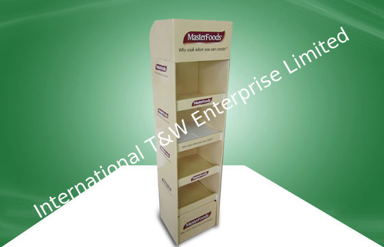 Un buen precio. Cuatro dejan de lado el piso de la cartulina de la exhibición de la cartulina del POP de la comida que se coloca respetuoso del medio ambiente en línea